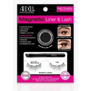 Ardell Magnetic Liner & Lashes 1 Pair 002 Accent Black + 2g Magnetic Gel Liner + Brush
