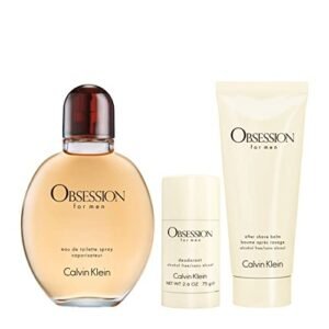 Calvin Klein Obsession Gift Set 125ml EDT + 75ml Aftershave Balm + 75g Deodorant Stick