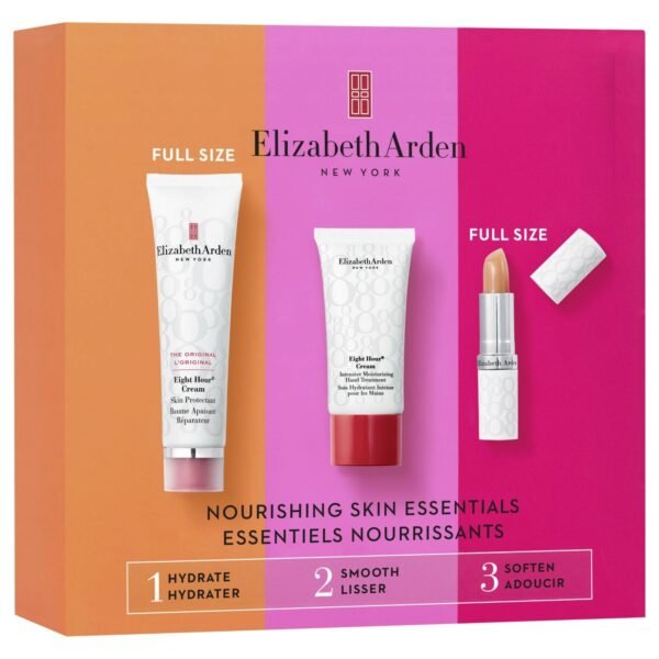 Elizabeth Arden Eight Hour Nourishing Skin Essentials Gift Set 50ml Cream Skin Protectant + 30ml Cream Intensive Moisturizing Hand Treatment + 3.7g Cream Lip Protectant Stick SPF15