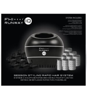 FHI Heat Runway IQ Kit Rapid Heating Base + 4 x Small/Medium/Large Rapid Hot Rollers + 12 Grip Clips