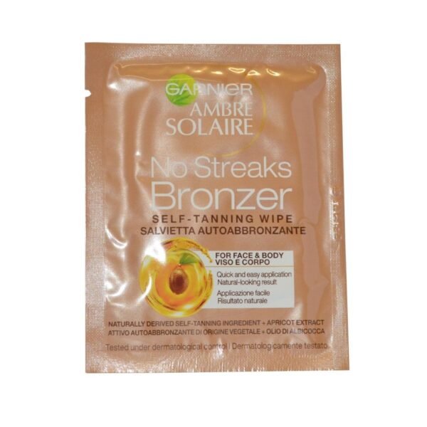 Garnier Ambre Solaire Natural Bronzer Self Tan Wipes 6ml