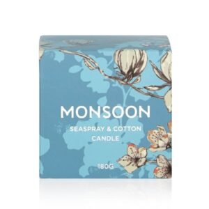 Monsoon Seaspray & Cotton Scented Candle 180g