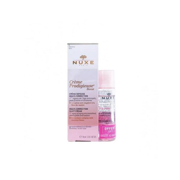 Nuxe Creme Prodigieuse Gift Set 40ml Boost Multi-Correction Silky Cream + 40ml Very Rose 3 in 1 Soothing Micellar Water