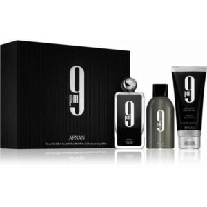 Afnan Perfumes 9PM Gift Set 100ml EDP + 150ml Shower Gel + 150ml Deodorant Spray