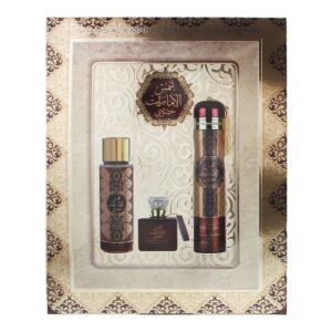 Ard Al Zaafaran Shams Al Emarat Khususi Gift Set 100ml EDP + 250ml Body Mist + 300ml Air Freshener