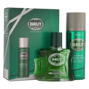 Brut Gift Set 200ml Deodorant Spray + 150g Soap on a Rope