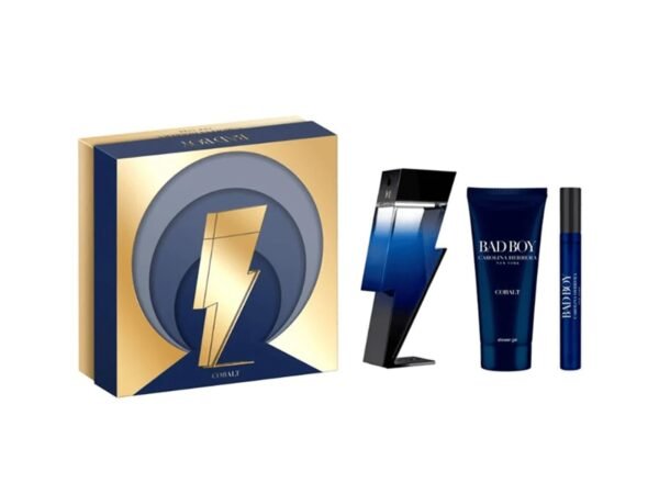 Carolina Herrera Bad Boy Cobalt Gift Set 100ml EDP + 100ml Shower Gel + 10ml EDP
