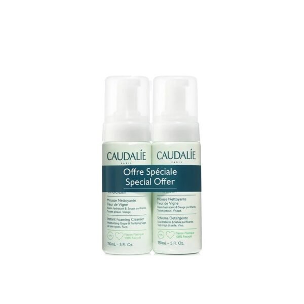Caudalie Vinoclean Instant Foaming Cleanser 2 x 150ml