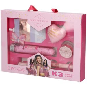 Cent Pur Cent CPC Kids K3 Julia Make-Up Gift Set 7 Pieces (This gift set contains:  lip balm hair clip face mask bath sprinkle bath bomb lip gloss Eye Shadow)