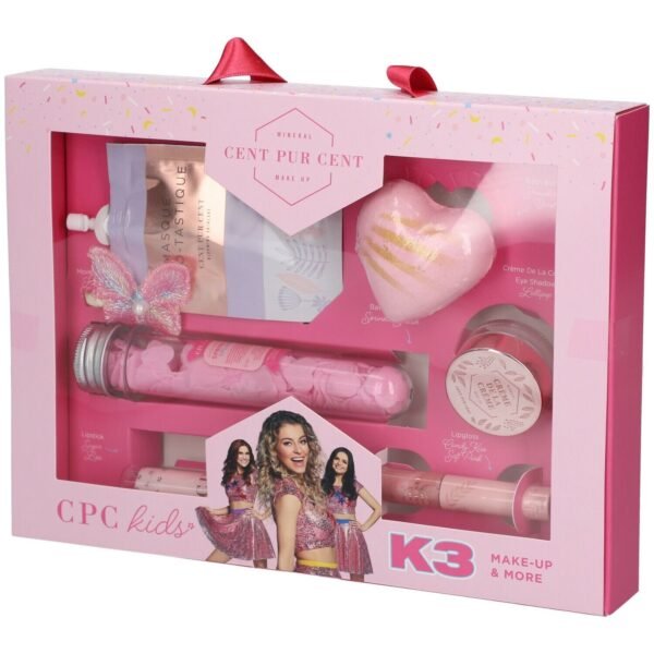 Cent Pur Cent CPC Kids K3 Julia Make-Up Gift Set 7 Pieces (This gift set contains:  lip balm hair clip face mask bath sprinkle bath bomb lip gloss Eye Shadow)