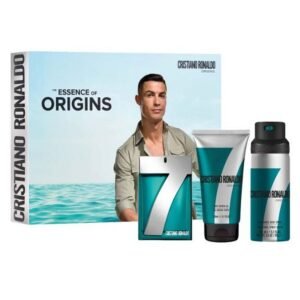 Cristiano Ronaldo CR7 Origins Gift Set 100ml EDT Spray + 150ml Shower Gel + 150ml Body Spray