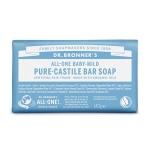Dr. Bronner's All-One Baby-Mild Pure-Castile Bar Soap 140g