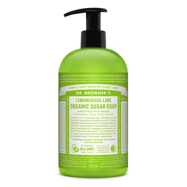Dr. Bronner's Lemongrass-Lime Organic Sugar Soap 710ml