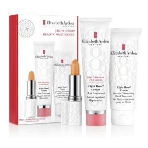 Elizabeth Arden Eight Hour Cream Gift Set 50ml Cream + 75ml Hand Treatment + 3.7g Protecting Lip Stick SPF15