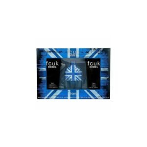 FCUK Rebel For Him Gift Set 100ml EDT + 200ml Shower Gel + 200ml Aftershave Balm