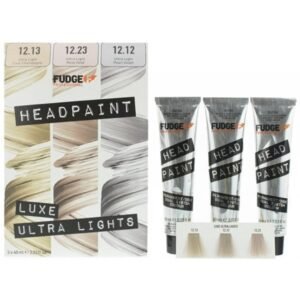 Fudge Professional Headpaint High Lift Trio Kit 60ml 12.13 Ultra Light Cool Champagne + 60ml 12.23 Ultra Light Rose Gold + 60ml 12.12 Ultra Light Pearl Violet