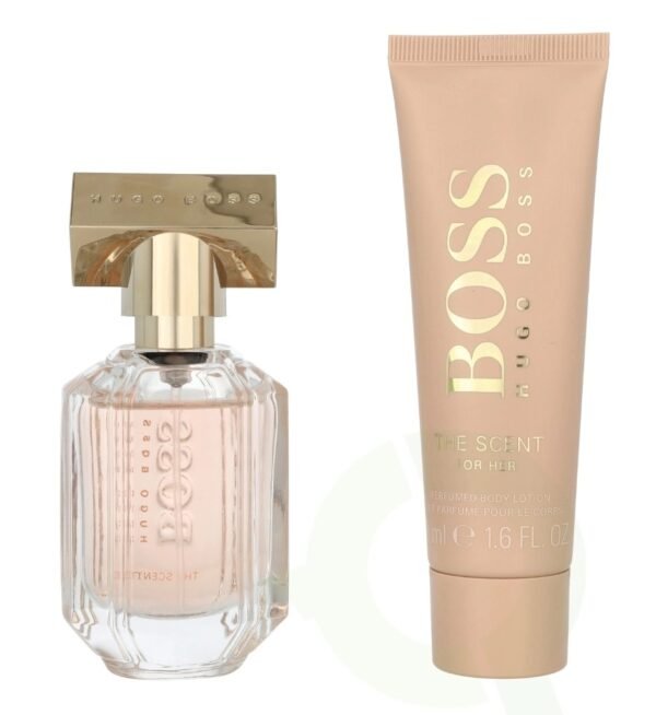 Hugo Boss The Scent Gift Set 30ml EDP Spray + 50ml Body Lotion (The Scent for Her by Hugo Boss is a Gift Set consisting of 30ml Parfum Spray and with a Body Lotion.)