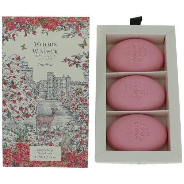 Woods Of Windsor True Rose Soap 60g - 3 Pieces