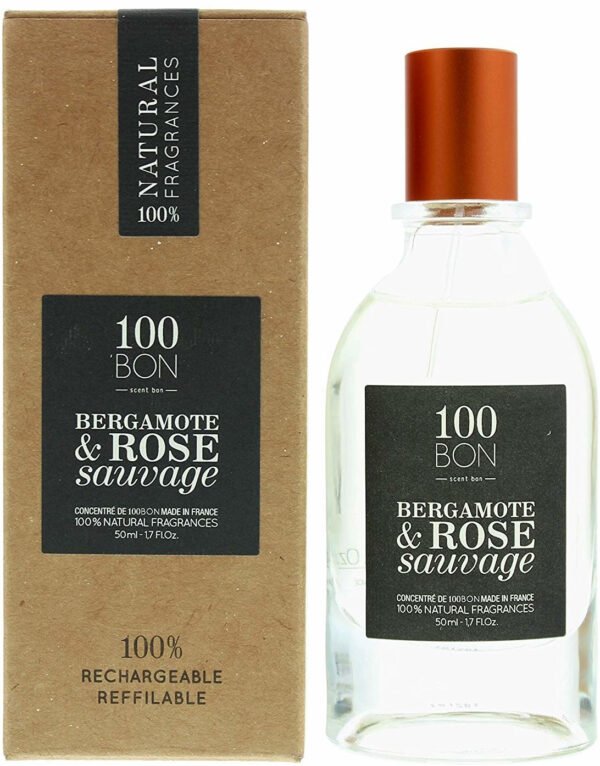 100BON Bergamote & Rose Sauvage Refillable Eau de Parfum Concentrate 10ml Spray