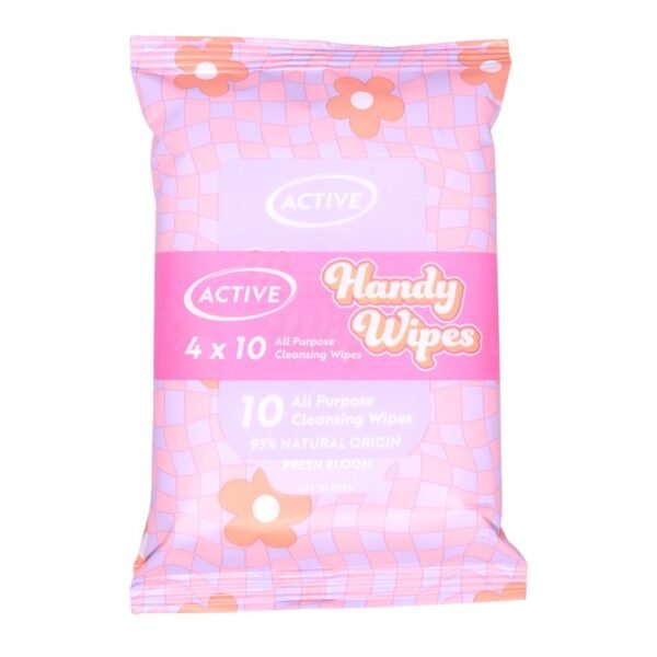 Active Multi Pack All Purpose Cleansing Handy Wipes - 4 x 10