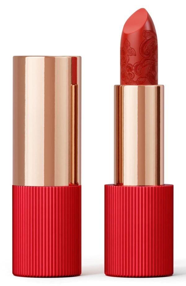 La Perla Matte Silk Lipstick - #104 - Tangelo Red - 3.5g