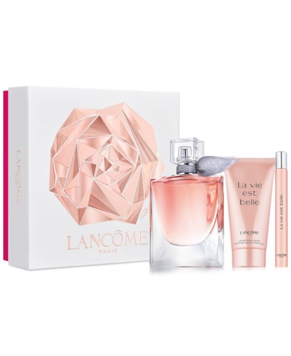 Lancome La Vie Est Belle Gift Set 50ml EDP + 10ml EDP + 50ml Body Lotion