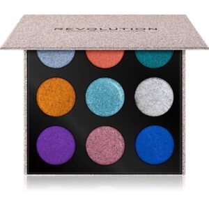 Makeup Revolution Pressed Glitter Eyeshadow Palette 9 x 1.5g - Illusion
