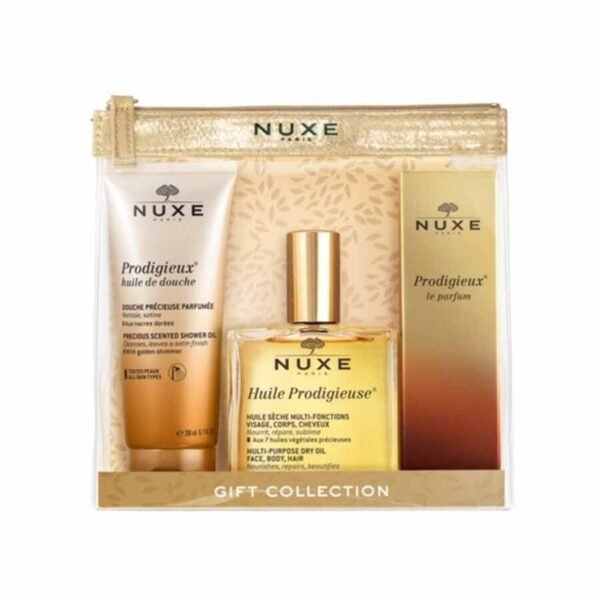 Nuxe Prodigieux Travel Exclusive Gift Set 100ml Shower Oil +  100ml Dry Oil + 30ml EDP