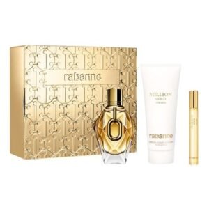 Paco Rabanne Million Gold for Her Gift Set 90ml EDP + 100ml Body Lotion + 10ml EDP
