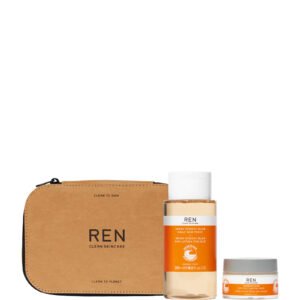 Ren All Is Bright Gift Set 250ml Tonic + 50ml Cream (This giftset contains: 1x 250ml Ready Steady Glow Daily AHA Tonic 1x 50ml Overnight Glow Dark Spot Sleeping Cream)