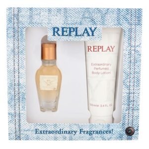 Replay Jeans Original for Her Gift Set 20ml EDT Spray + 100ml Body Lotion