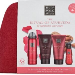 Rituals The Ritual of Ayurveda Rebalancing Gift Set 50ml Foaming Shower Gel + 70ml Shampoo + 70ml Conditioner + 30ml Dry Oil for Body & Hair