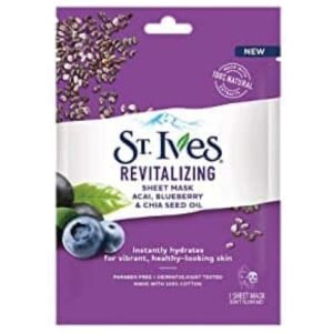 St. Ives Revitalising Acai Blueberry & Chia Seed Oil Mask 23ml - 1 Sheet