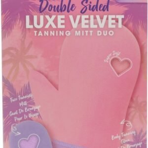 Sunkissed Double Sided Luxe Velvet Tanning Mitt Duo Body Tanning Glove + Face Tanning Mitt