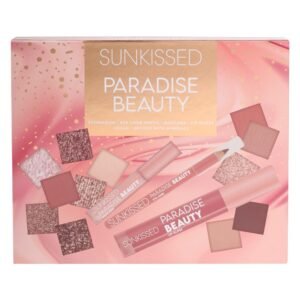 Sunkissed Paradise Beauty Booklet Gift Set Eyeshadow + Mascara + Eye Liner Pencil + Lip Gloss