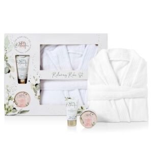 The Kind Edit Co. Spa Botanique Bath Robe Gift Set 50ml Body Lotion + 120ml Body Butter + Bath Robe
