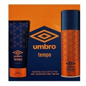Umbro Velocita Gift Set 150ml Body Spray + 150ml Body Wash