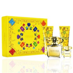 Versace Yellow Diamond Gift Set 90ml EDT + 100ml Body Lotion + 100ml Shower Gel + 5ml EDT