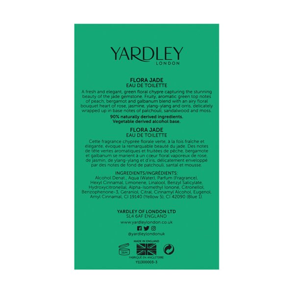 Yardley Flora Jade Eau de Toilette 50ml Spray