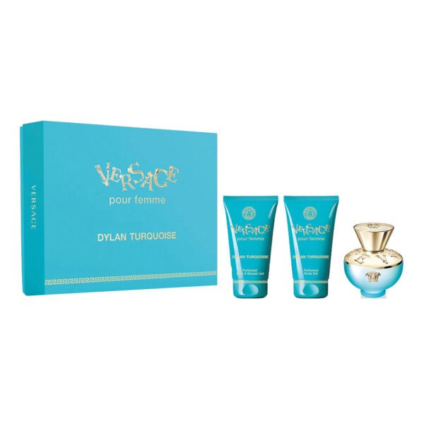 Versace Pour Femme Dylan Turquoise Gift Set 50ml EDT + 50ml Bath & Shower Gel + 50ml Body Lotion